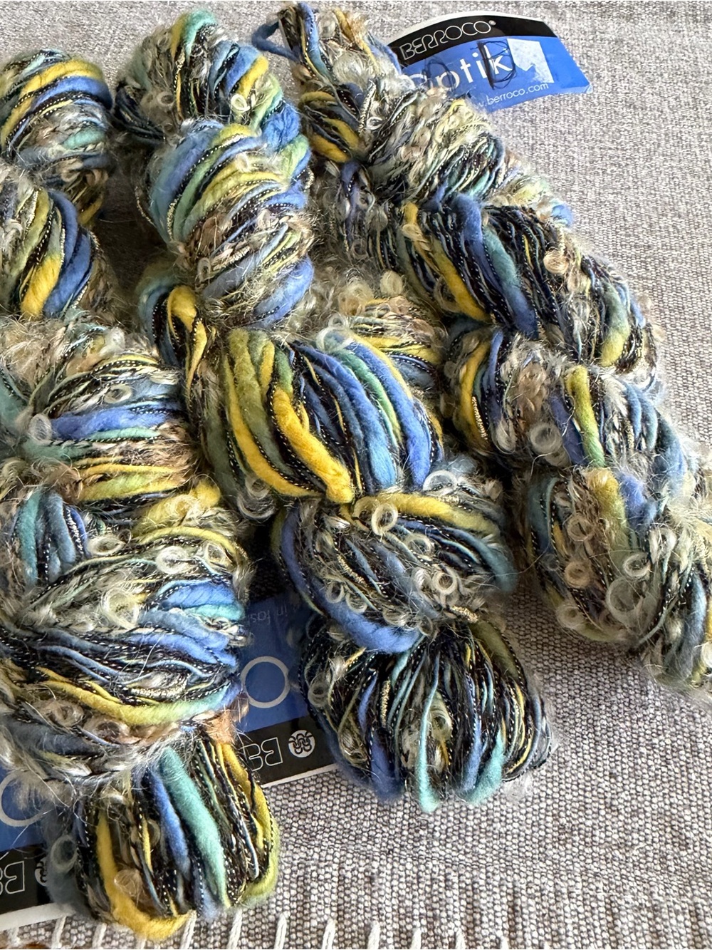 Berroco Optik Handspun Art Yarn - Made in France- three skeins  261 yards